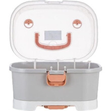SURENHAP Aufbewahrungsbox für Babyflaschen – BPA-frei – Grau – 35 x 27 x 24,5 cm – Praktisches Design – PP-Material