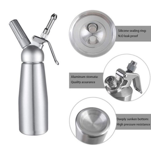 Professionelles Schlagsahne-Siphon-Set mit 3 Edelstahldüsen, 500 ml 2