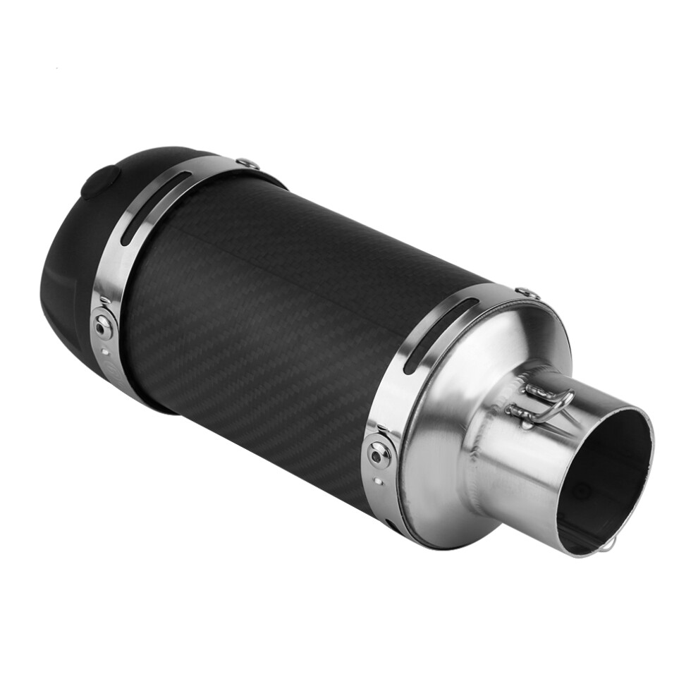 51mm Universal Motorcycle Modified Real Matte Carbon Fiber Exhaust Muffler Pipe with DB Killer
