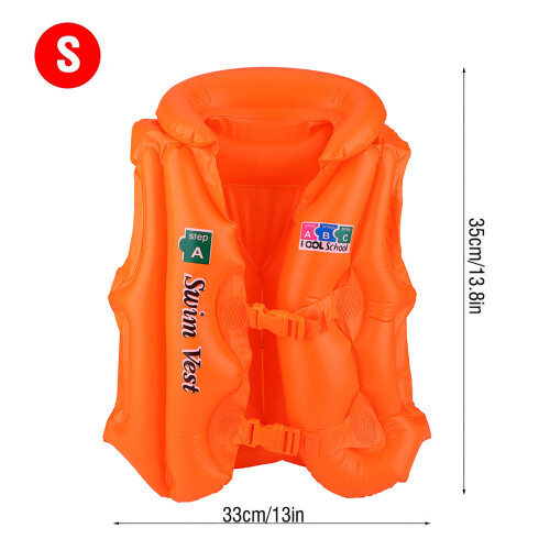 Kinder-PVC-Sicherheits-Schwimmweste, Sicherheitsweste, Größe S, Orange 2