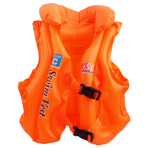 Kinder-PVC-Sicherheits-Schwimmweste, Sicherheitsweste, Größe S, Orange 1