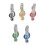 LED Solar Gartenlichter 6er Pack Wasserdichtes Dekoratives Wegset Multi-Color 6
