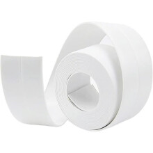 Badezimmerdichtung, 3,2 m x 38 mm, selbstklebender PVC-Dichtungsstreifen für Badewanne und Badezimmer