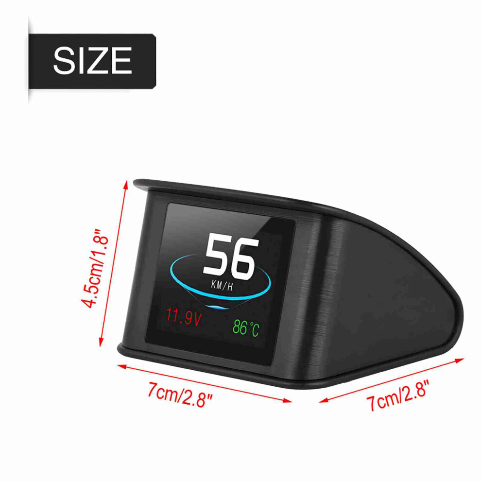 P10 Universal Car Hud Head Up Display Obd2 Speed Warning Rpm Fuel Consumption Projector 5001324233612