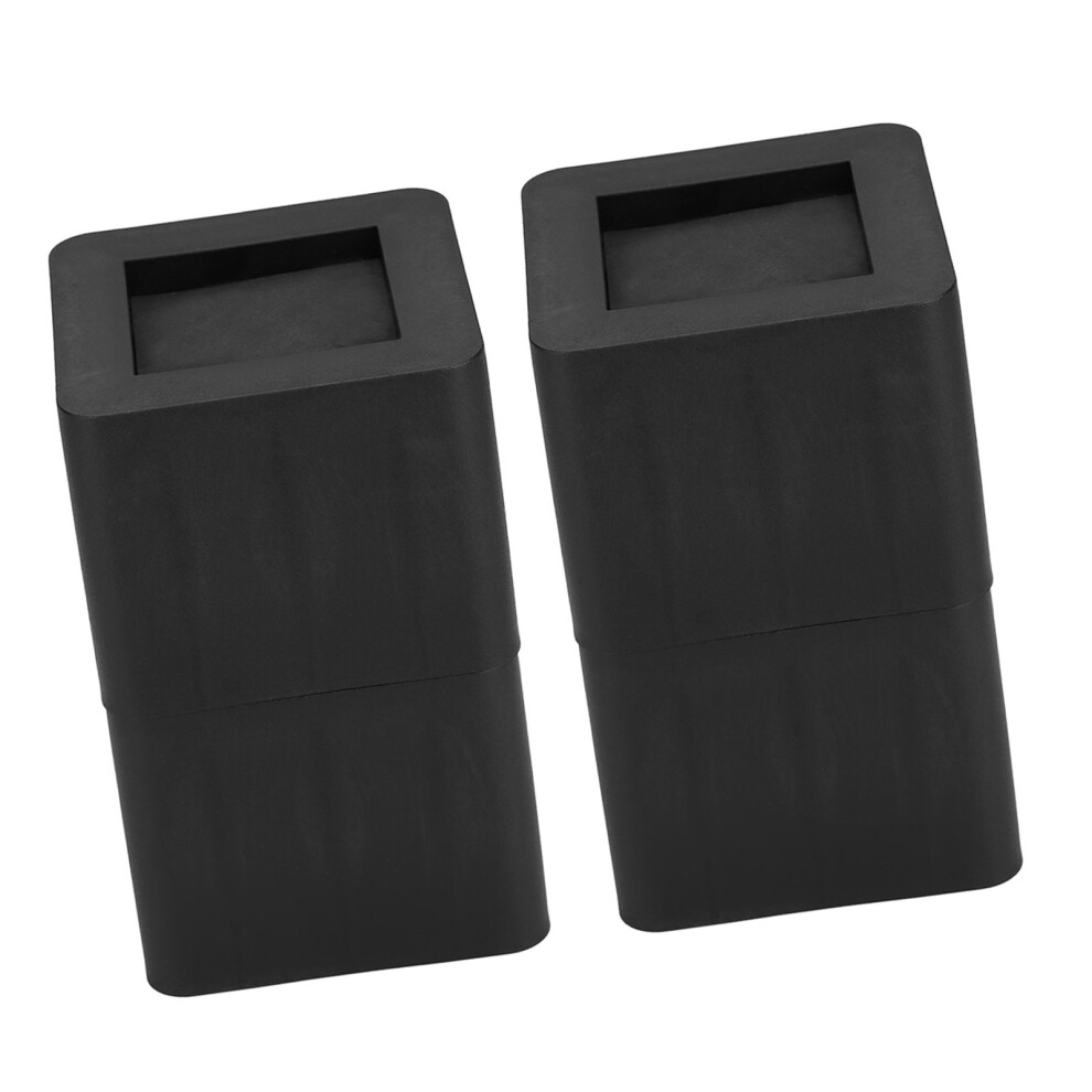 4Pcs Set Furniture Leg Risers Pp Plastic Non Slip Riser For Table Desk Bed Sofa Black Color 9361324233958