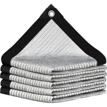 Aluminium-Schattennetz, Sonnensegel mit Ösen, einfach aufzuhängen, für Garten, Terrasse, Rasen
