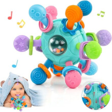 Babyspielzeug für 6 Monate, Baby-Beißrassel für 3 Monate, Sensorikball, Entwicklungsspielzeug für 0–6 Monate alte Babys, Babyparty-Geschenk