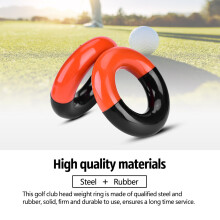3-teiliges Gewichtsringset für Golfdriverkopf, Stahl & Gummi, 6,5 cm