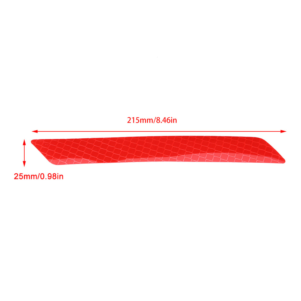 4Pcs Car Wheel Eyebrow Bumper Reflective Safety Warning Strip Tape Sticker Decal Red 8031324234231