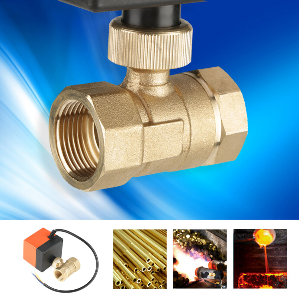 Ac G3/4" Dn20 2 Way Brass Motorized Actuator Ball Valve For Air Conditioner 8251324234202