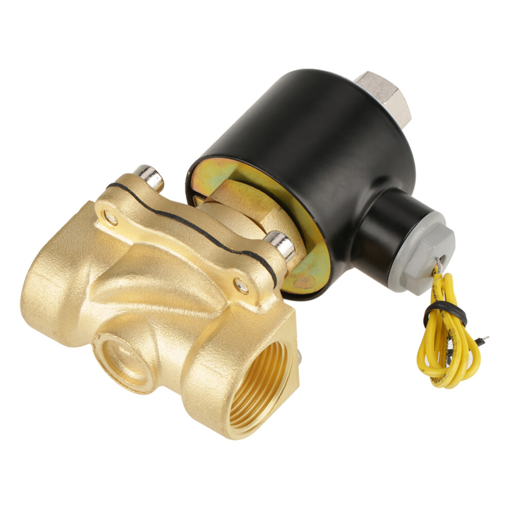 12V Dc G3/4" N/O Normally Open Type Brass Electric Solenoid Valve For Water Air 7661324235559