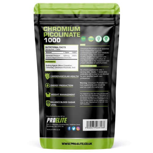 (120 Tablets) Chromium Picolinate Tablets Metabolism & Energy 2