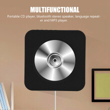 New Wall Mounted Bluetooth CD Player Speaker with Remote Control (Black )