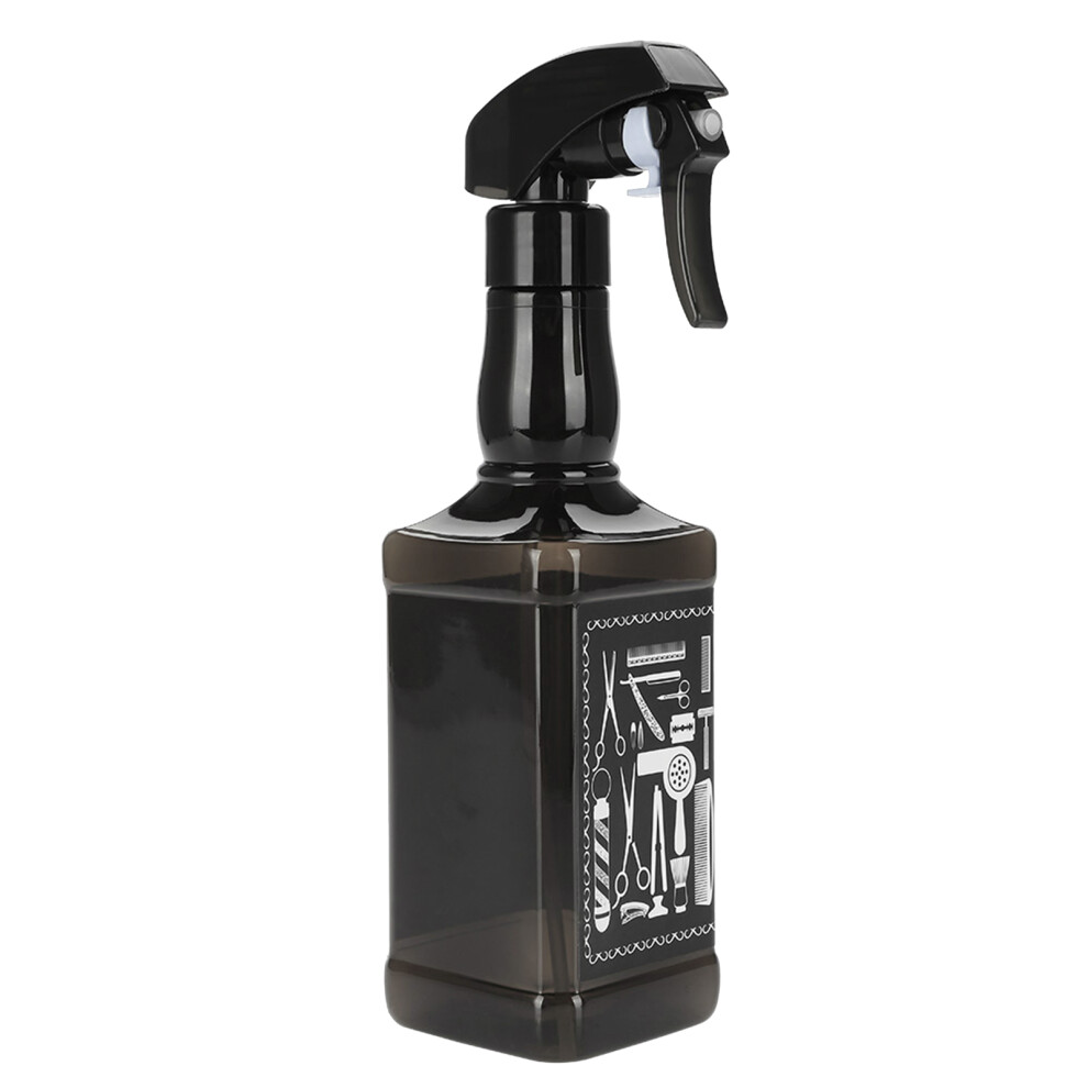 500ml Plastic Hairdressing Spray Bottle Salon Barber Hair Tools Water Sprayer (Black)