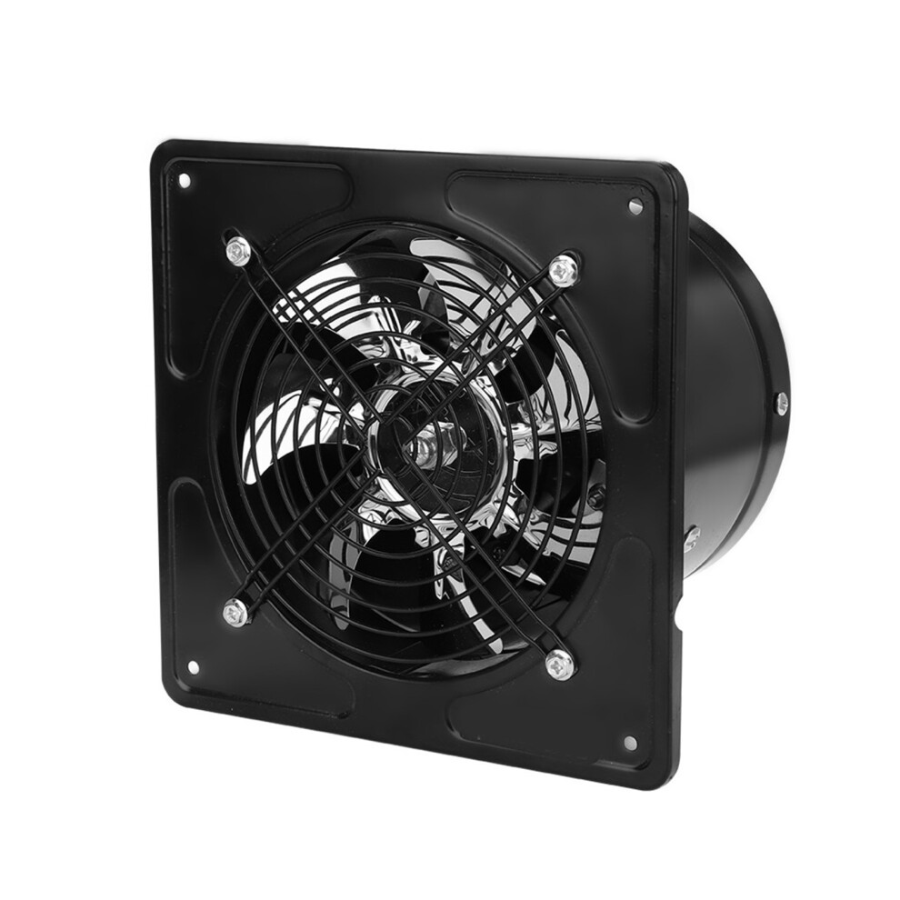 190Mm 40W 220V Wall Mounted Exhaust Fan Low Noise Home Bathroom Kitchen Garage Ventilation (Black) 7601324236392