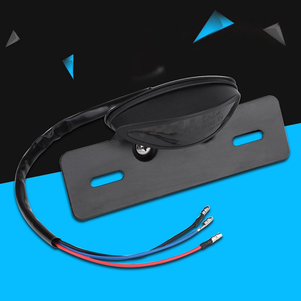 Motorcycle Led Rear Brake Tail Stop License Plate S For Cafe Racer Smoke Light 8741324236172