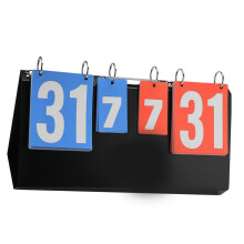 4-stelliger Sportanzeigetafel für Tischtennis, Basketball, Badminton, 39,8x18,5cm