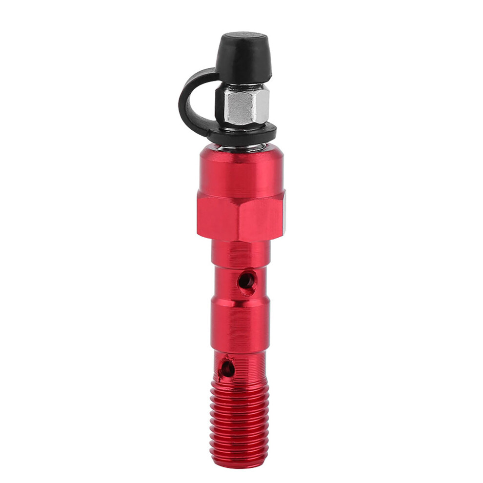 Motorcycle M10*1.25Mm Brake Caliper Screw Banjo Bolt Bleed Nipple Washers Dust Cap Red 8331324237752