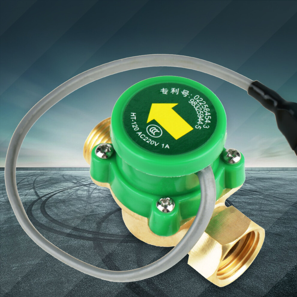 1 Pcs Ht-120 Ac220v 0.5A G1/2"-1/2" Thread Water Pump Flow Sensor Switch 4981324239030