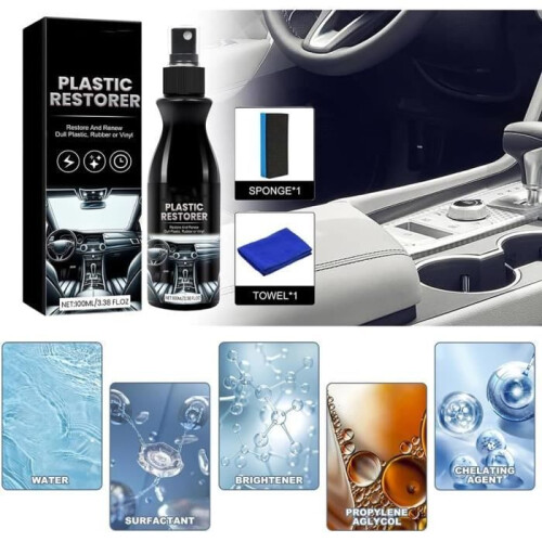 Autolackspray, Autolackmittel, Kunststoff-Außenrenovierer, Kunststoff-Restaurator 1