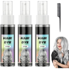 Temporäres Haarfarbspray für graues Haar, einfache Anwendung + stärkt + verleiht Glanz