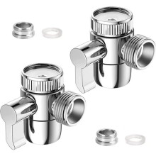 Duschumsteller, 3-Wege-WC-Wasserhahn, Duschkopf, M22 x M24-Adapter, Chrom