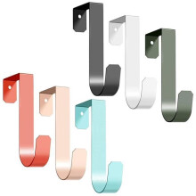 Set mit 6 Türhaken aus Metall zum Aufhängen von Mänteln, Bademänteln, Hüten und Handtüchern