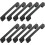 10er Set schwarze Möbelgriffe, 96 mm Achsabstand, für Küche, Bar, VHV 1