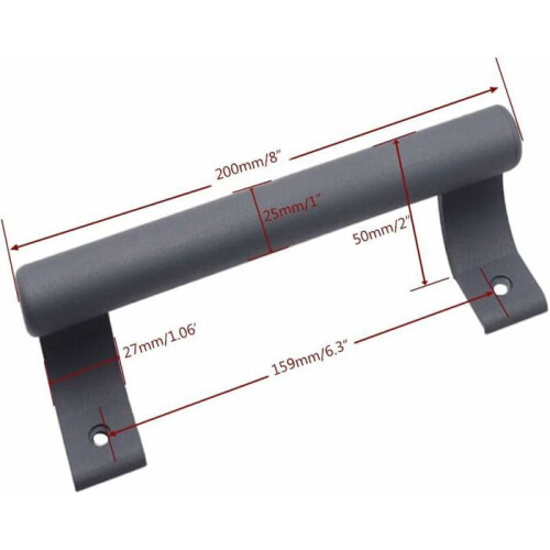 Moderner 200-mm-Aluminium-Schiebetürgriff für Glas und Möbel VHV 1