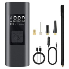 Tragbarer Mini-Kompressor mit 6000 mAh, 150 PSI-Reifenfüller, wiederaufladbare Pumpe mit LCD-Display und SOS-Licht VHV