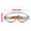Sicherheitsbrille Augenschutzbrille Grau UV Stoßfest 19cm 9