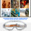 Sicherheitsbrille Augenschutzbrille Grau UV Stoßfest 19cm 10