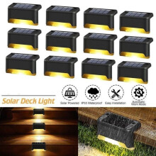 12er-Pack LED-Solarleuchten für Zaun, Wandleuchten, Gartenbeleuchtung und Außentreppenbeleuchtung