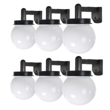 6er Set Wandleuchten, Außenwandleuchten, Solarleuchten, Außenwandleuchten, Garagenbeleuchtung