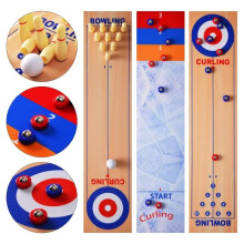 1-in-1 Tisch-Curlingspiel - Gemischt - Weiß - Echte Simulation der olympischen Sportart Curling