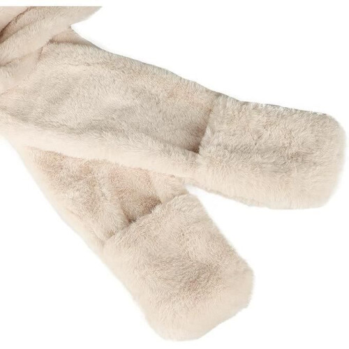Plüsch-Wintermütze, Schal und Handschuhe für Kinder – Marke – Modell – Beige – Winddicht – Warm 1
