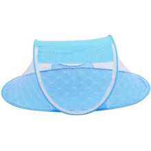 Automatisches Baby-Moskitonetz, tragbares und faltbares Bett - Blau