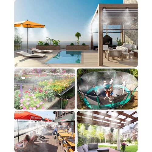 Außennebelsystem für Terrasse, Garten, Gewächshaus, Trampolin, Wasserpark 2