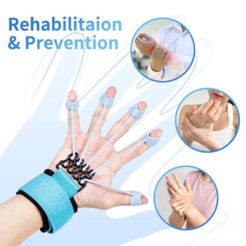 Fingerstreckungstrainer, 3 elastische Fingerwiderstandsbänder, Griffverstärker, Handkrafttraining 2