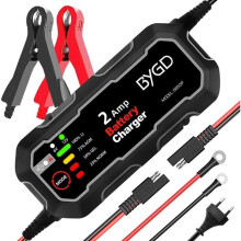 6 V/12 V 2000 mA Intelligentes automatisches Batterieladegerät für Auto, Motorrad, Boot