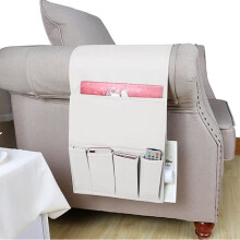 Wasserdichter, rutschfester Sofa- und Stuhl-Organizer, Couch-Armlehne, 6 Taschen, Nachttisch-Aufbewahrungshalter