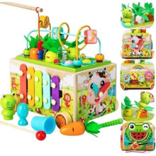 Montessori-Spielzeug aus Holz – LECOO – Spielzeug für Kinder – Tiere und Gemüse erkennen – Geschenk für Kinder