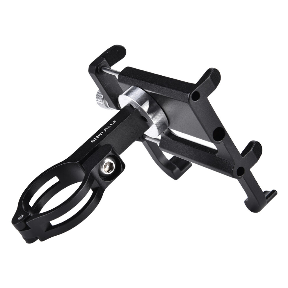 Mountain Bike Road Bicycle Motorbike Handlebar Mount Stand Mobile Phone Clip Holder (Black) Black 4671324242696