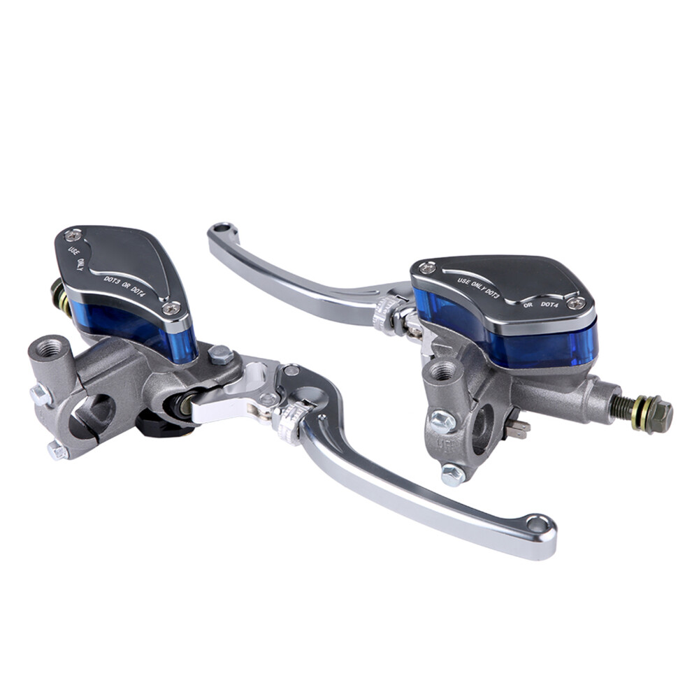 Pair Of 22Mm Motorcycle Hydraulic Brake Pump Clutch Master Cylinder Lever Adjustable Titanium 6931324243887