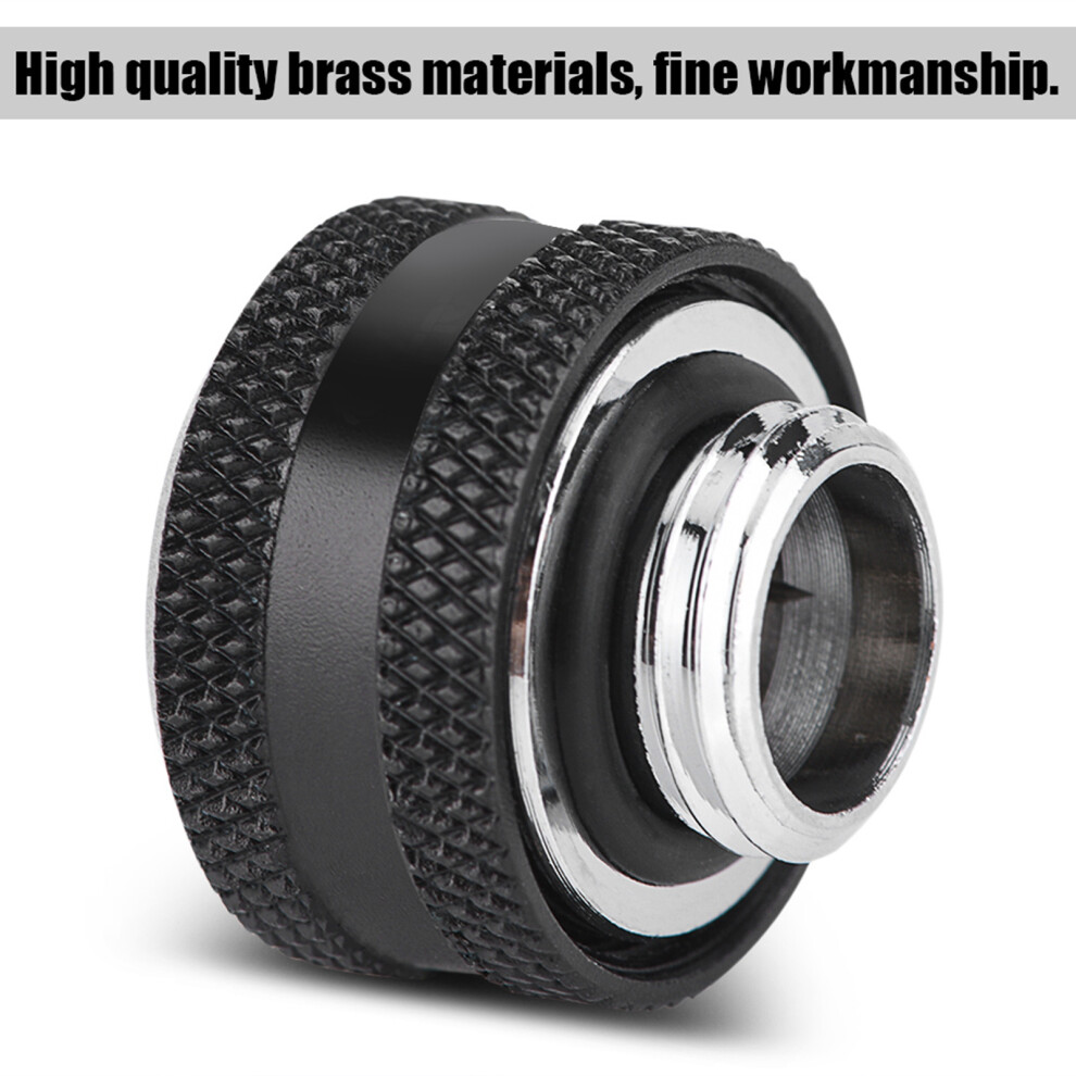 4 Pcs / Pack Water Cooling Compression Fitting For Rigid Acrylic Tube Od 16Mm Black 9331324244469