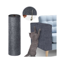 Zelfklevende krabmat voor aan de muur, krabpaal voor op de bank 200 cm x 40 cm, DIY krabpaal voor op de bank, beschermt muren (1 stuk) - wj