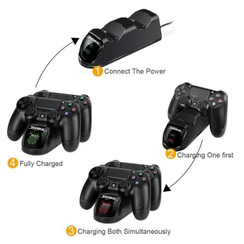 PS4 oplaadstation, 2 controllers, voor PS4/Pro/Slim 1