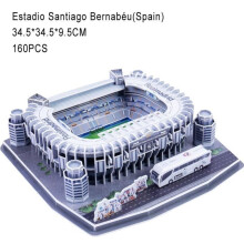 Santiagou-stadion – Klassieke 3D-puzzel voor kinderen, wereldvoetbalstadion, Europees voetbalveld