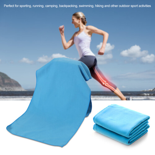 Super Absorbent & Quick Drying Large Towel for Sporting Camping Backpacking Swimming (Blue) 2