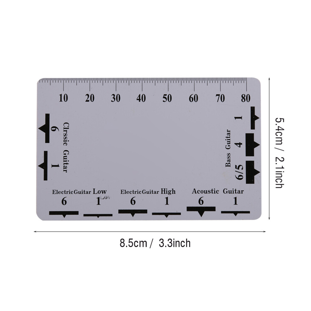 2Pcs String Action Gauge Ruler Measuring Tools For Guitar Bass Instrument Accessories 3211324245597